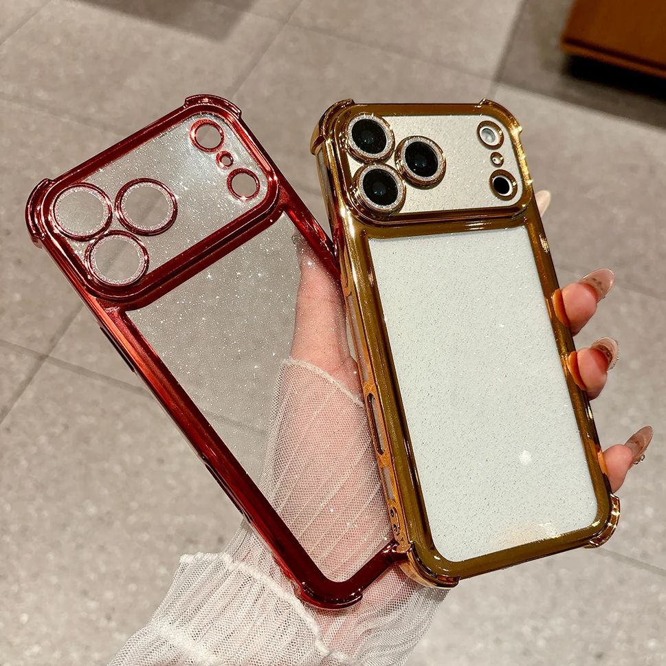 Four-Corner Transparent Glitte - Glitter Shockproof Case 리뷰 및 가격