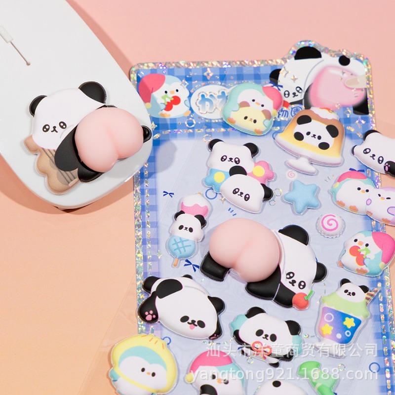 Cute 3D Panda Cartoon Stress R - Phone Cases Rubber 리뷰 및 가격
