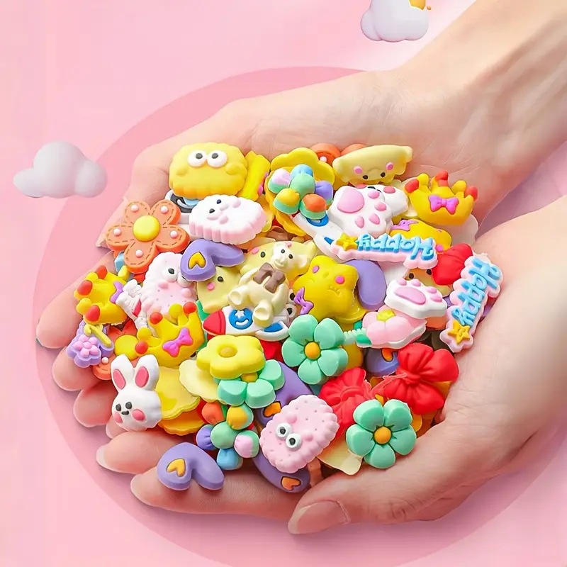 100pcs DIY Mixed Flower Animal - Phone Cases Rubber 리뷰 및 가격