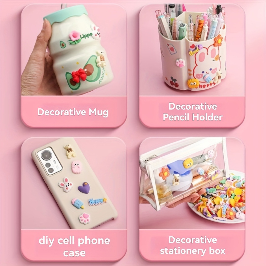 100pcs DIY Mixed Flower Animal - Phone Cases Rubber 리뷰 및 가격