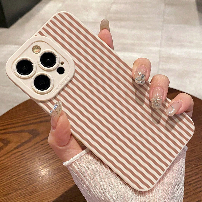 Pink Striped Painted Anti-Drop - Phone Cases Store 리뷰 및 가격