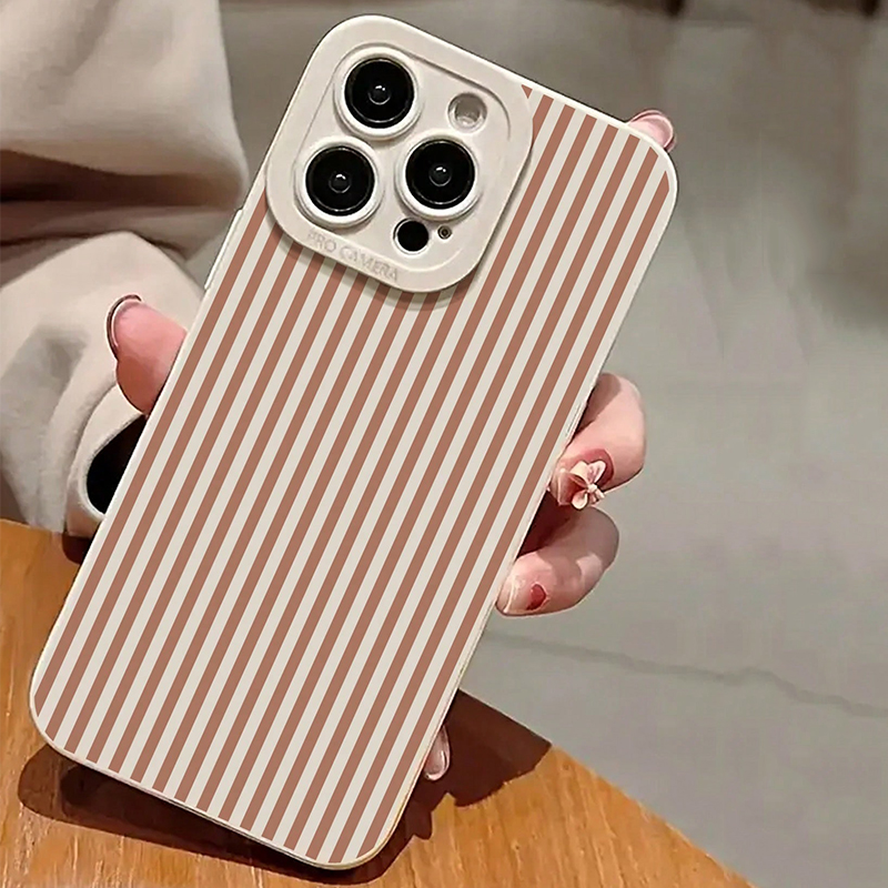 Pink Striped Painted Anti-Drop - Phone Cases Store 리뷰 및 가격