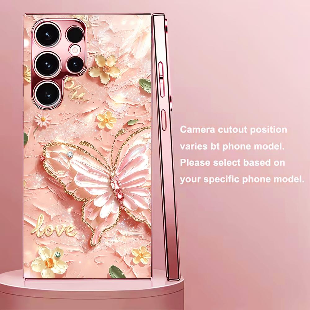 Pink Glitter Butterfly Fashion - Phone Cases Quad Lock 리뷰 및 가격